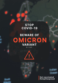 Beware Of Omicron Poster Design