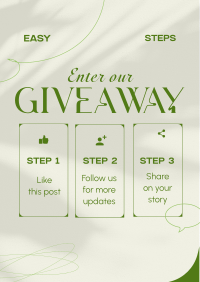 Elegant Giveaway Steps Flyer Image Preview