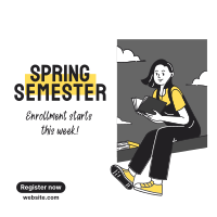 Spring Enrollment Instagram Post Design