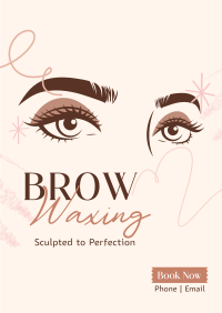 Eyebrow Waxing Service Poster Design