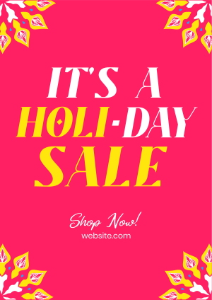 Holi-Day Sale Flyer Image Preview