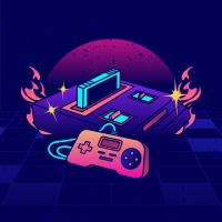 Retro Gamer Twitch Profile Picture Image Preview