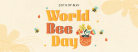 Happy Bee Day Facebook cover Image Preview