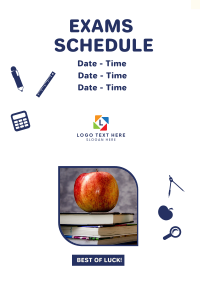 Exams Schedule Announcement Poster Image Preview
