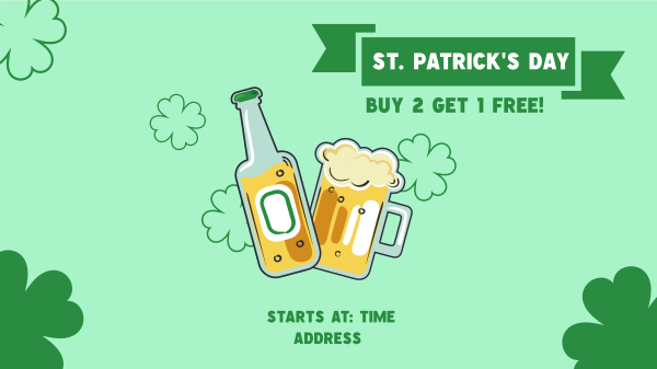 St. Patrick Pub Promo Facebook Event Cover Design Image Preview