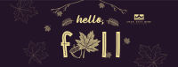 Hello Fall Greeting Facebook cover Image Preview