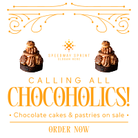 Chocoholics Dessert Instagram post Image Preview