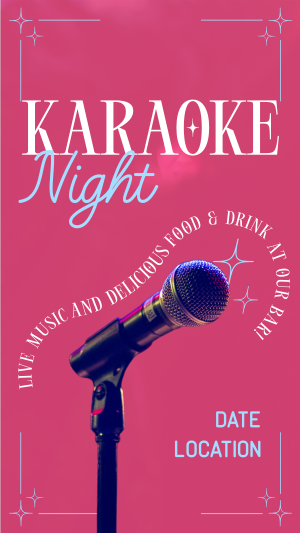 Karaoke Bar Facebook story Image Preview