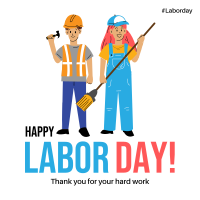 Happy Workers Instagram Post Design