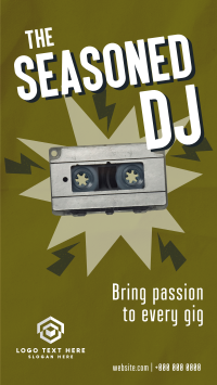 Seasoned DJ Cassette TikTok Video Design