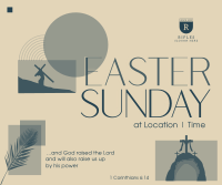 Modern Easter Holy Week Facebook Post Design
