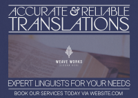 Modern Translation Services Postcard Image Preview