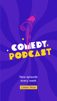 Comedy Podcast Facebook Story Design