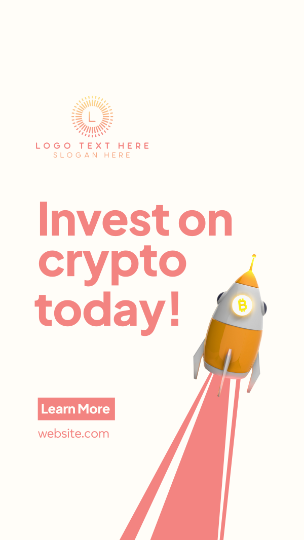 Crypto to the Moon Facebook Story Design