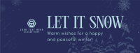 Minimalist Snow Greeting Facebook cover Image Preview