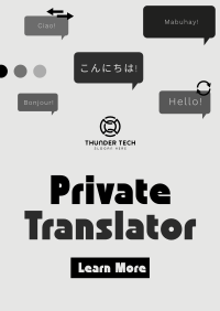 Modern Minimal Translation Service Poster Image Preview