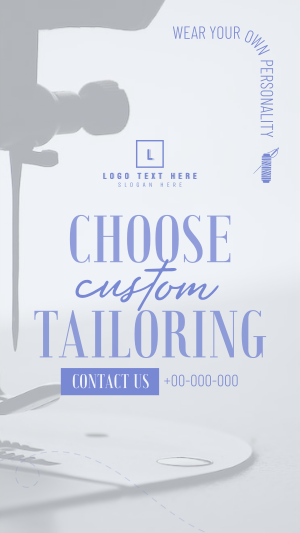 Choose Custom Tailoring Instagram story Image Preview