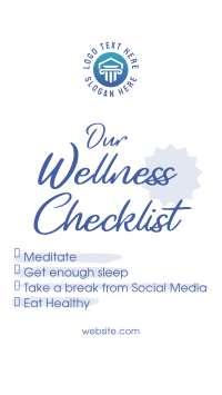 Wellness Checklist Instagram reel Image Preview