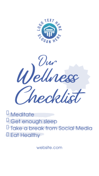 Wellness Checklist Instagram Reel Preview