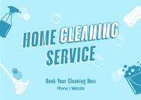 Contemporary Cleaning Service Postcard Design