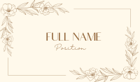 Aesthetic Floral Business Card Image Preview