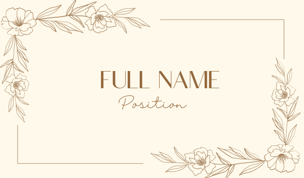 Aesthetic Floral Business Card Design Image Preview