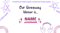 Very Peri Giveaway Winners Facebook Event Cover Design