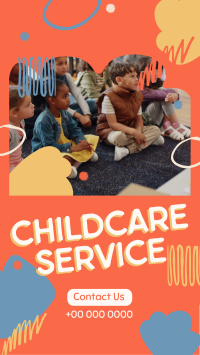 Abstract Shapes Childcare Service Instagram Story Design