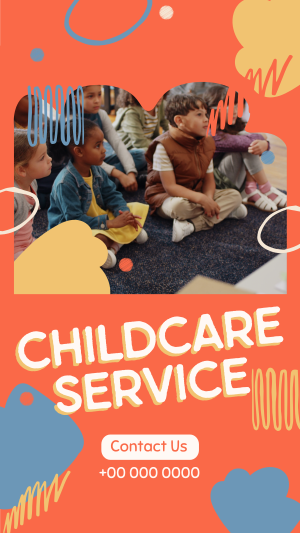 Abstract Shapes Childcare Service Instagram story Image Preview
