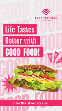 Contemporary Food Quote TikTok Video Design