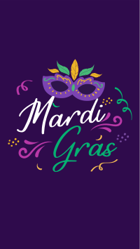 Let's Celebrate Mardi Gras Instagram Story Design