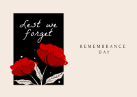 Remembrance Day Postcard Image Preview