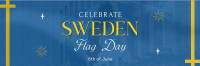 Commemorative Sweden Flag Day Twitter Header Design