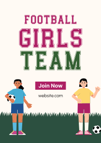 Girls Team Football Poster Image Preview