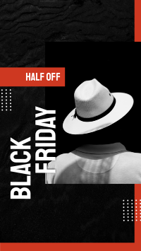 Classy Black Friday Hat Facebook Story Design