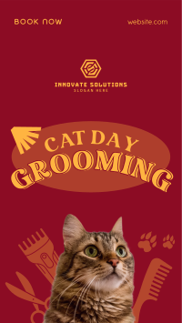 Cat Day Grooming Instagram story Image Preview