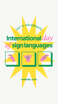International Day of Sign Languages Instagram reel Image Preview