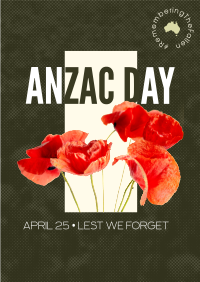 Anzac Halftone Poster Design