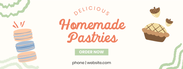 Aesthetic Bakery Illustration Facebook Cover Design Image Preview