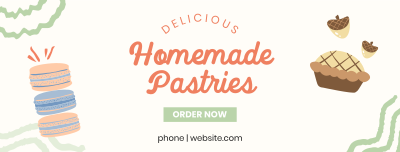 Aesthetic Bakery Illustration Facebook cover Image Preview