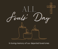 Soul's Day Candle Facebook Post Design