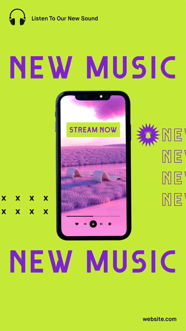 New Tunes Instagram Story Design Image Preview