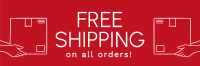 Minimalist Free Shipping Deals Twitter Header Image Preview