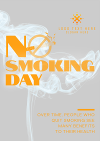 Sleek Non Smoking Day Poster Image Preview