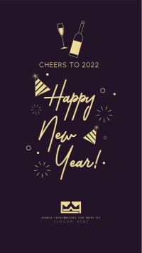 Cheers to New Year Instagram Story Design