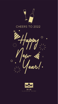 Cheers to New Year Instagram story Image Preview