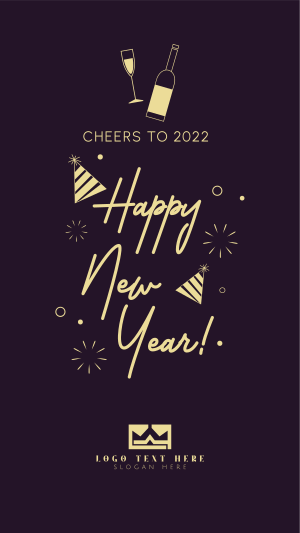 Cheers to New Year Instagram story Image Preview