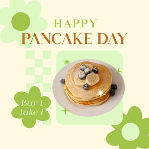 Cute Pancake Day Instagram post Image Preview