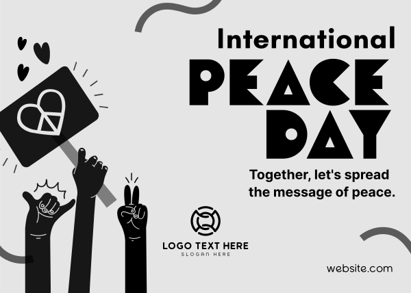 United for Peace Day Postcard Design Image Preview