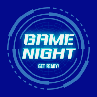 Futuristic Game Night Instagram Post Design